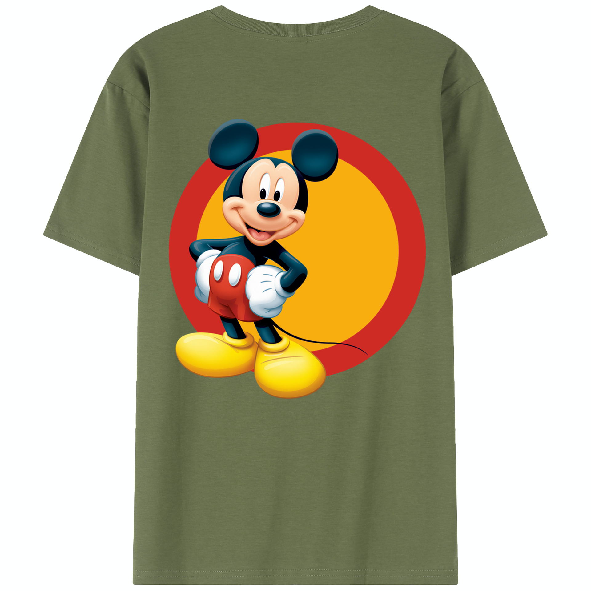 （画像用） ミッキーマウス Mickey Mouse 綿100％半袖Tシャツ（背面プリント）
